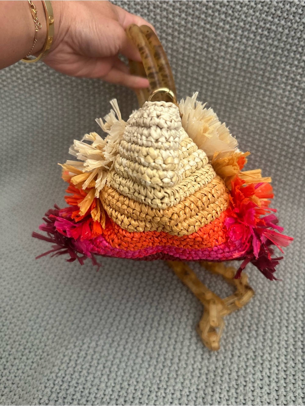 Carolina Santo Domingo Corallina Ombré Woven Bag - Picture 10 of 13